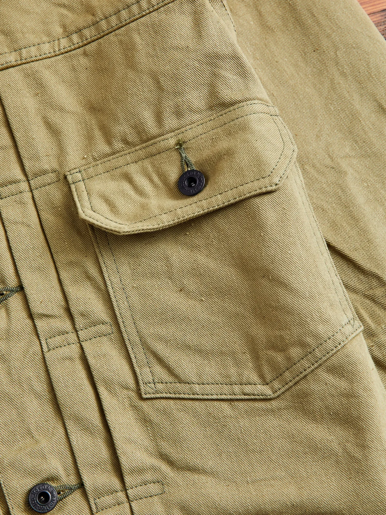 02517-BRD "British Drill" Selvedge Katsuragi Jacket in Beige