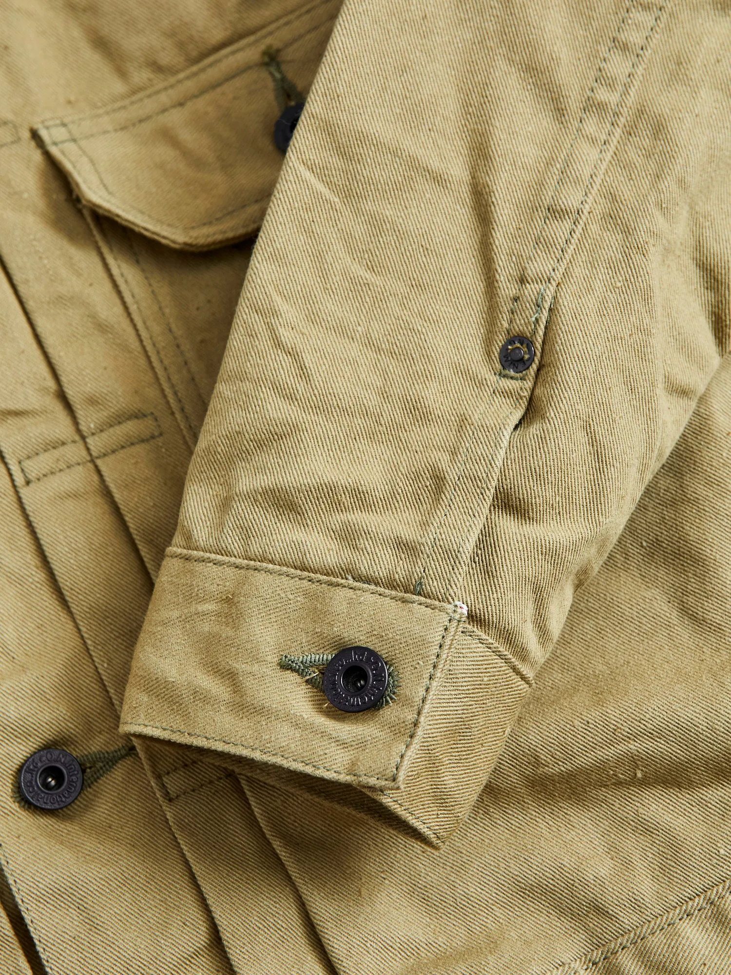 02517-BRD "British Drill" Selvedge Katsuragi Jacket in Beige