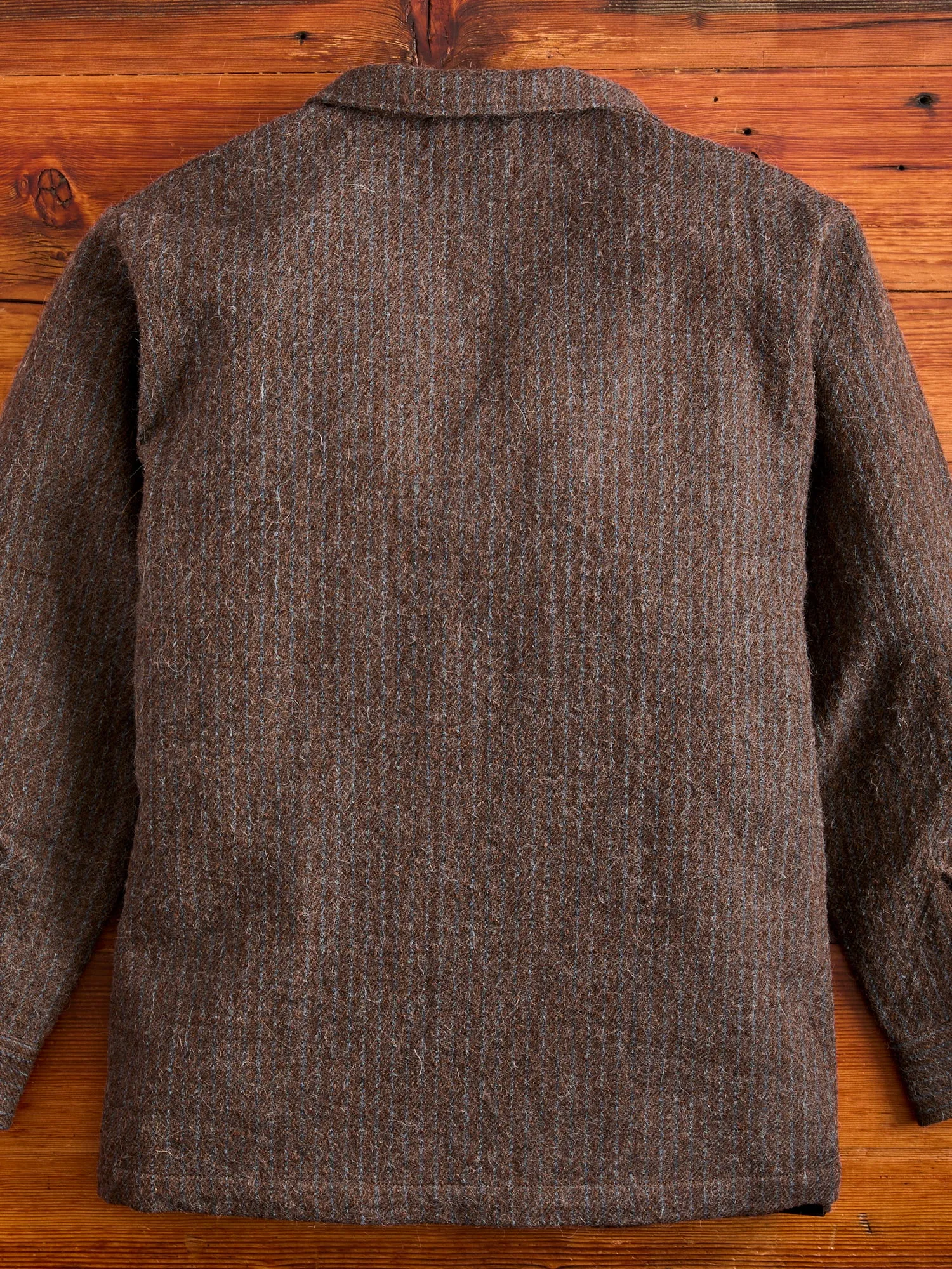 4B Cuffs Alpaca Tweed Jacket in Brown Stripe