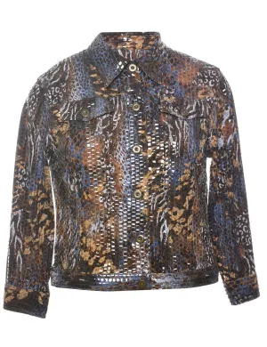 Animal Print Evening Jacket - M