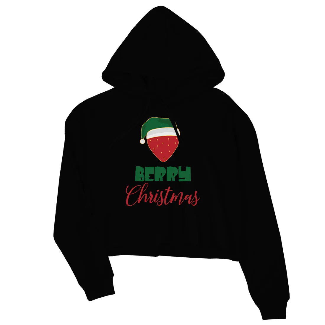 Berry Christmas Crop Hoodie