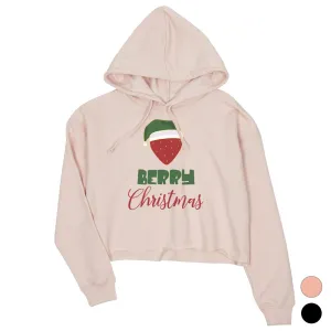 Berry Christmas Crop Hoodie