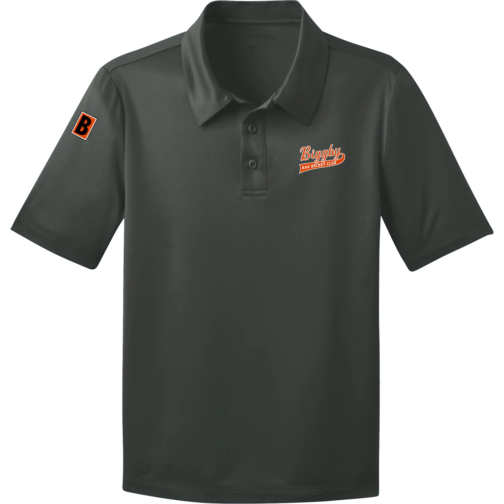 Biggby Coffee AAA Youth Silk Touch Performance Polo