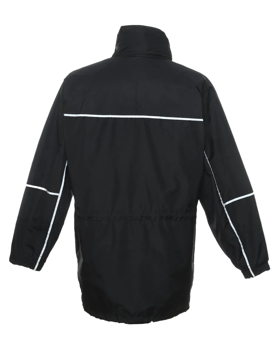 Black & White Contrast Nylon Jacket - S