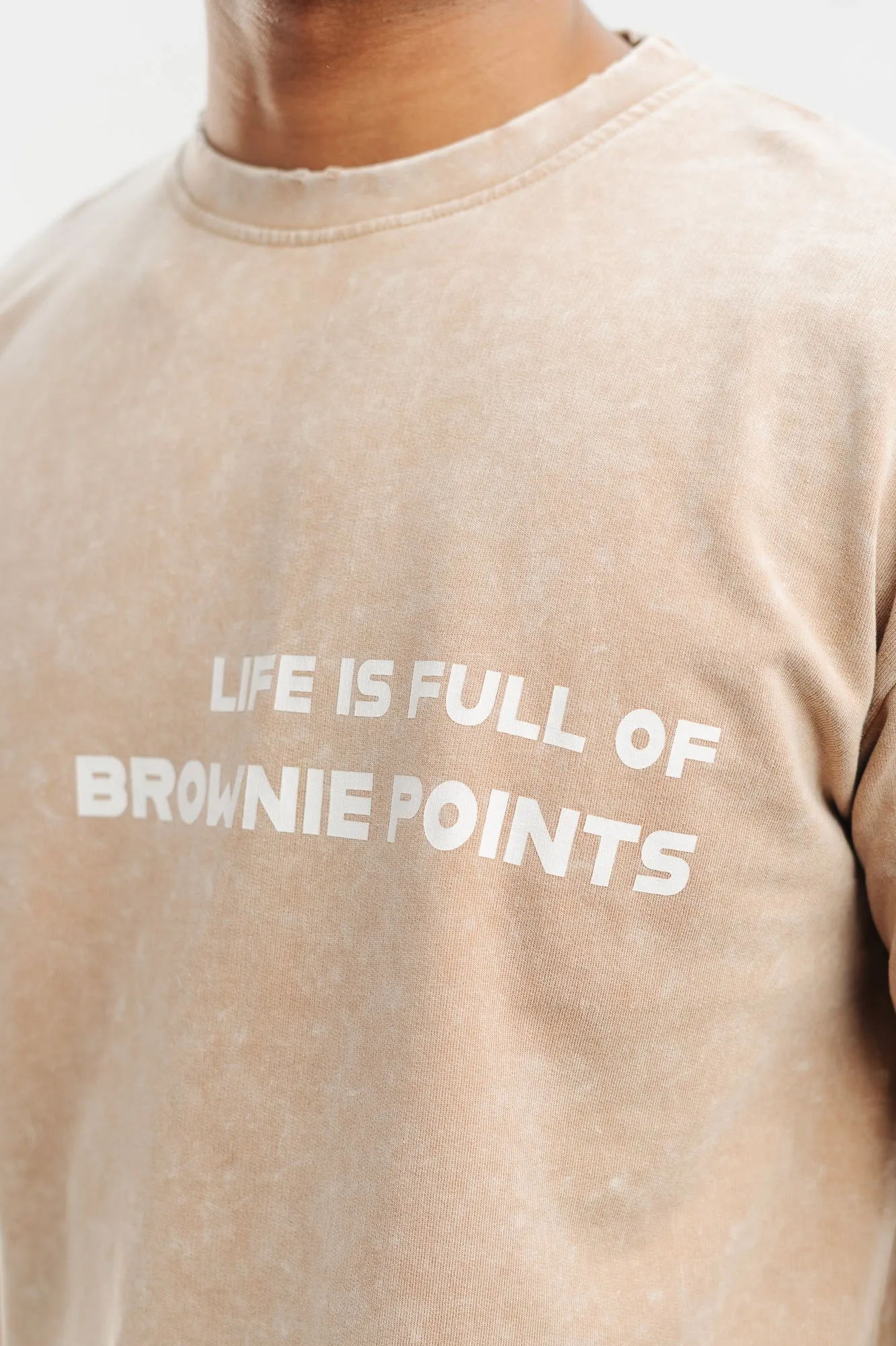 Brownie Acid Wash Men's Oversized Tees