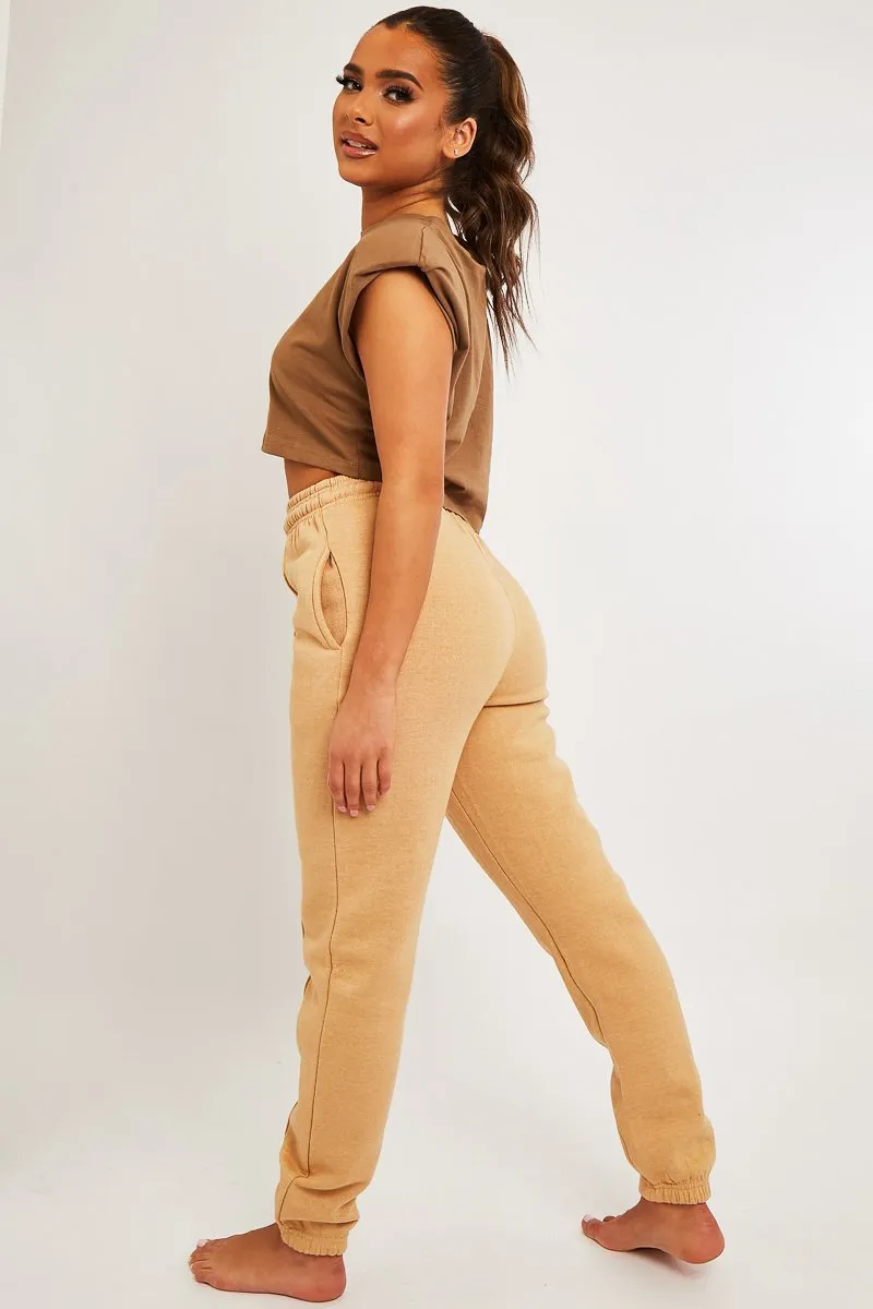 Camel Front Piping Joggers - Jordyn