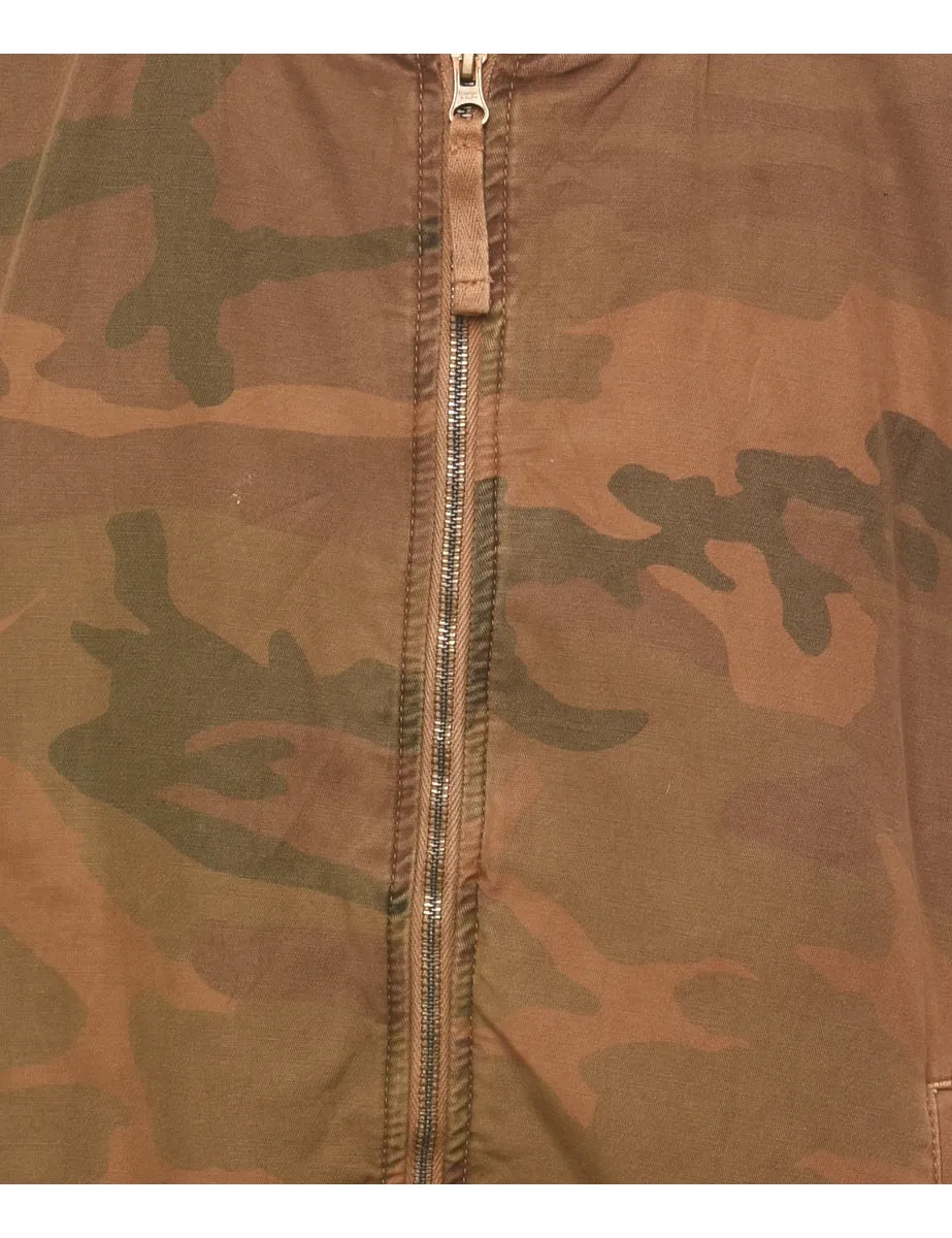 Camouflage Design Y2K Bomber Jacket - XL