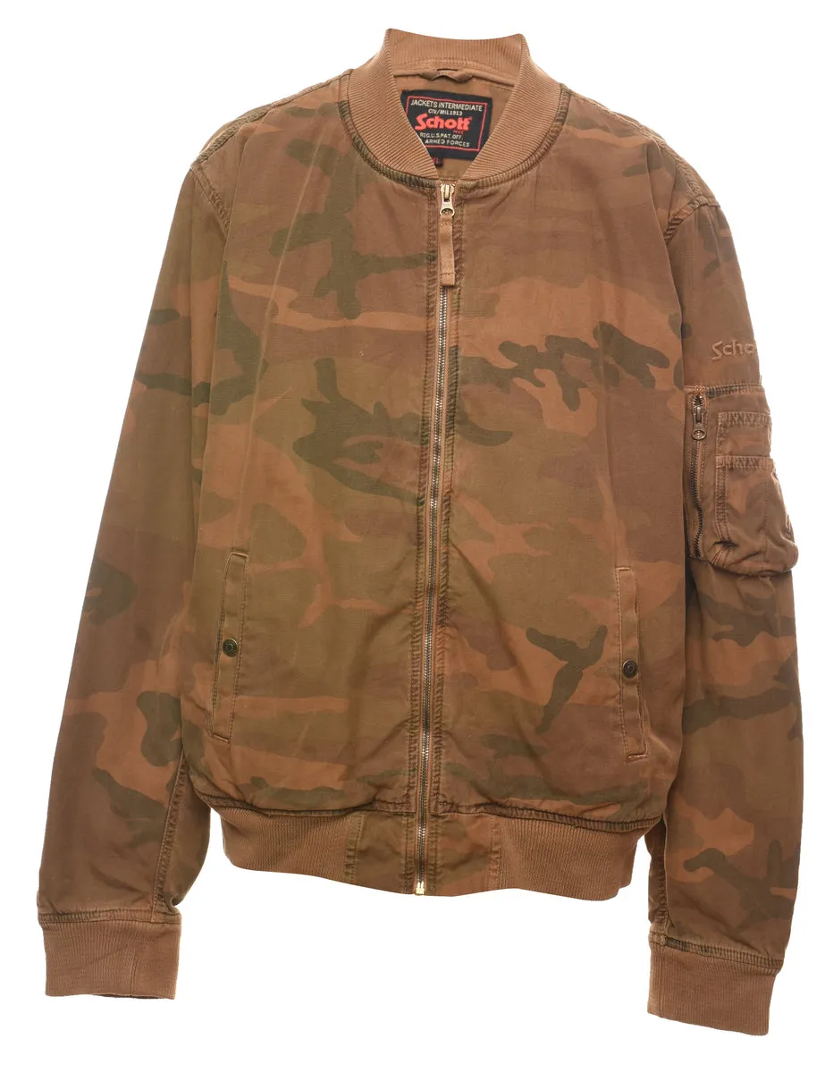 Camouflage Design Y2K Bomber Jacket - XL