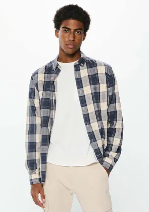 Checked Flannel Shirt - White