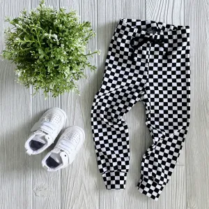 Checkered Cotton Joggers