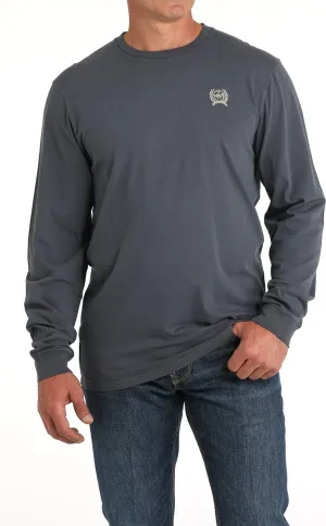 Cinch Men's Blue Logo Long Sleeve Tee