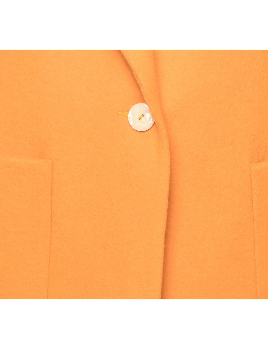 Classic Orange Wool Blazer - M