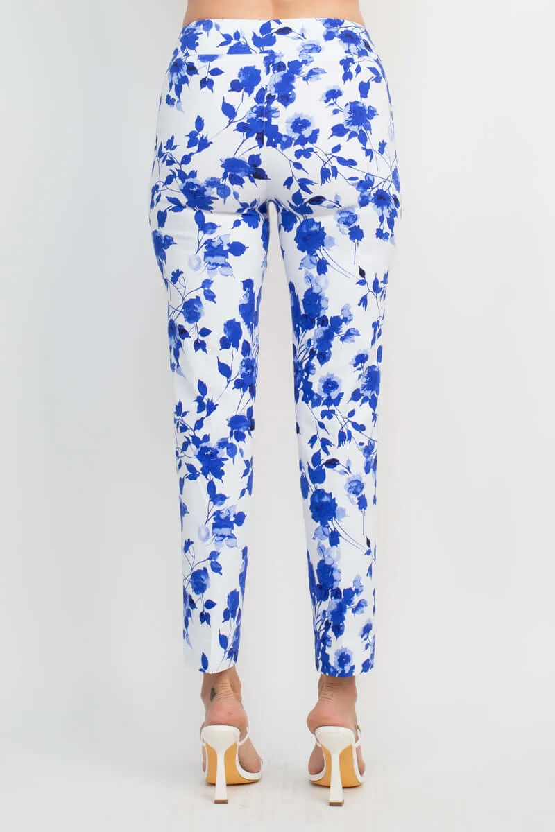 Counterparts Mid Banded Waist Multi Print Stretch Rayon Pants