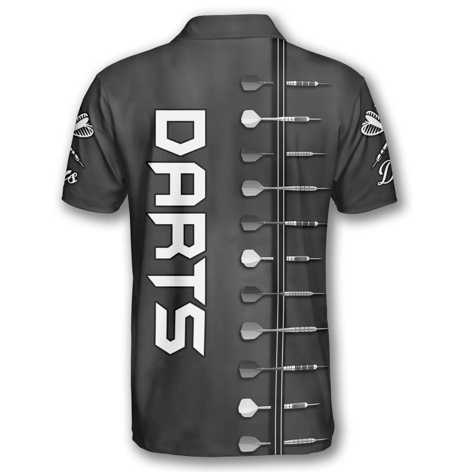 Darts Personalized 3D Black Custom Darts Shirts for Men, Best Shirt for Dart Player