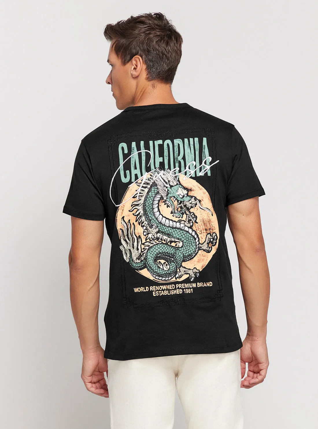 Eco Black California Dragon T-Shirt