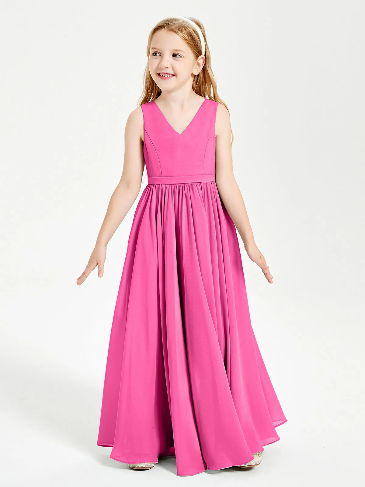 Elegant Sleeveless Junior Bridesmaid Dresses Azalea