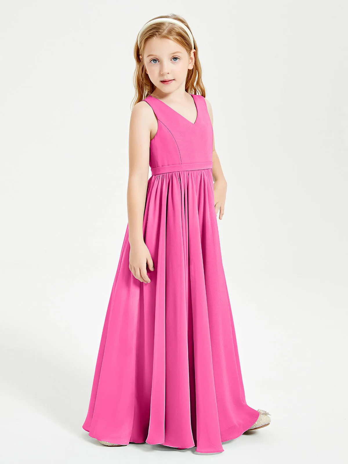 Elegant Sleeveless Junior Bridesmaid Dresses Azalea