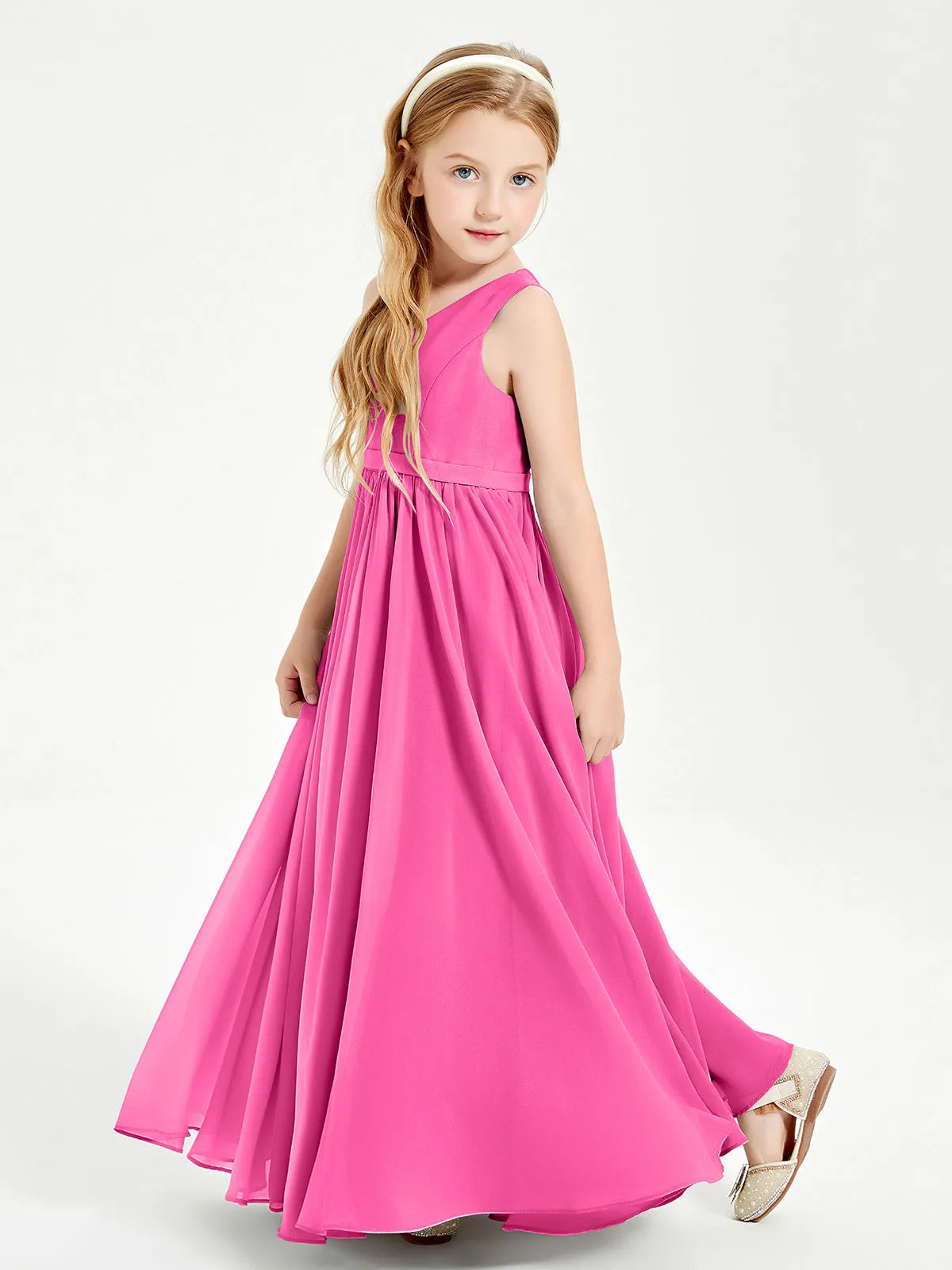 Elegant Sleeveless Junior Bridesmaid Dresses Azalea