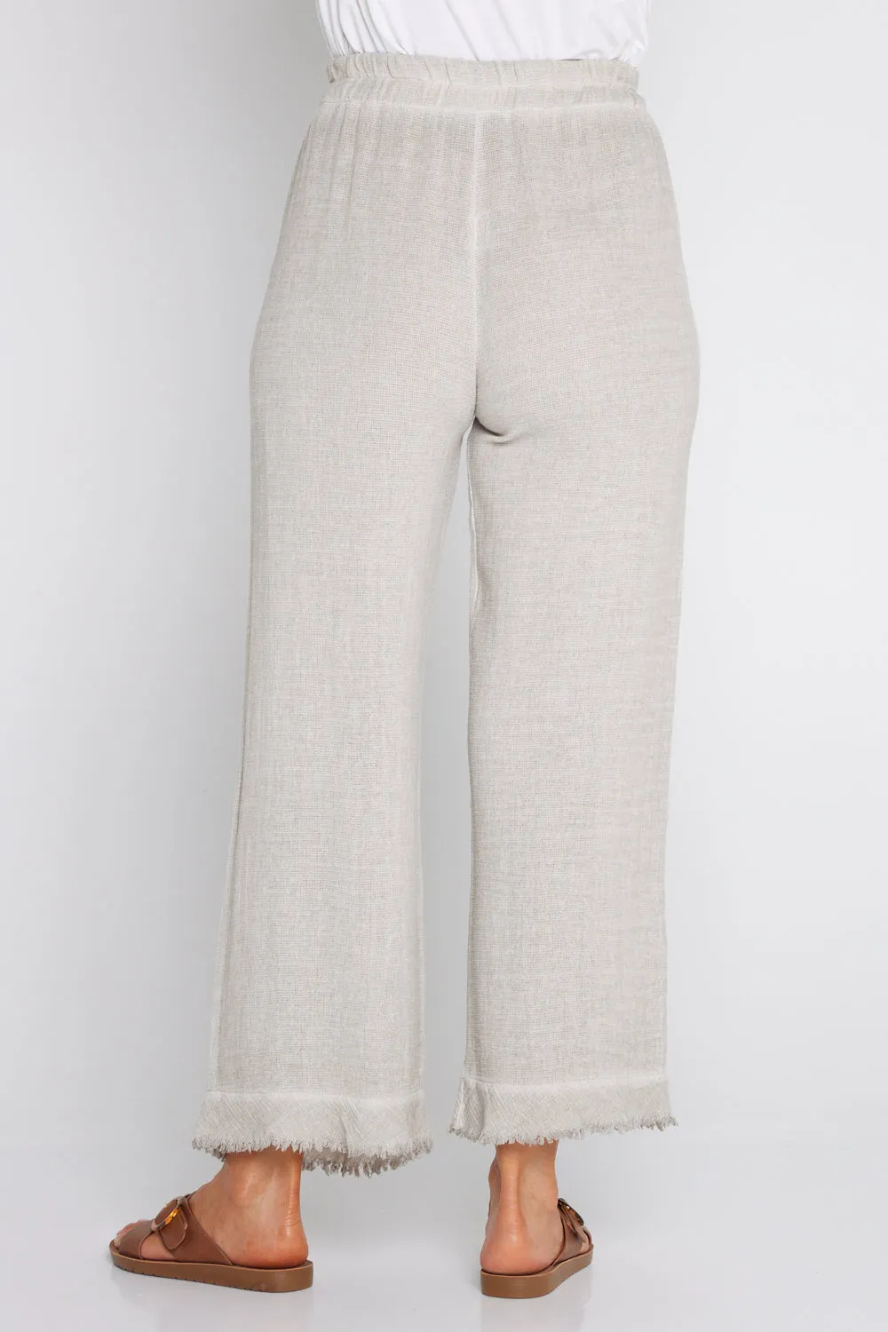 Falla Linen & Cotton Pants - Beige