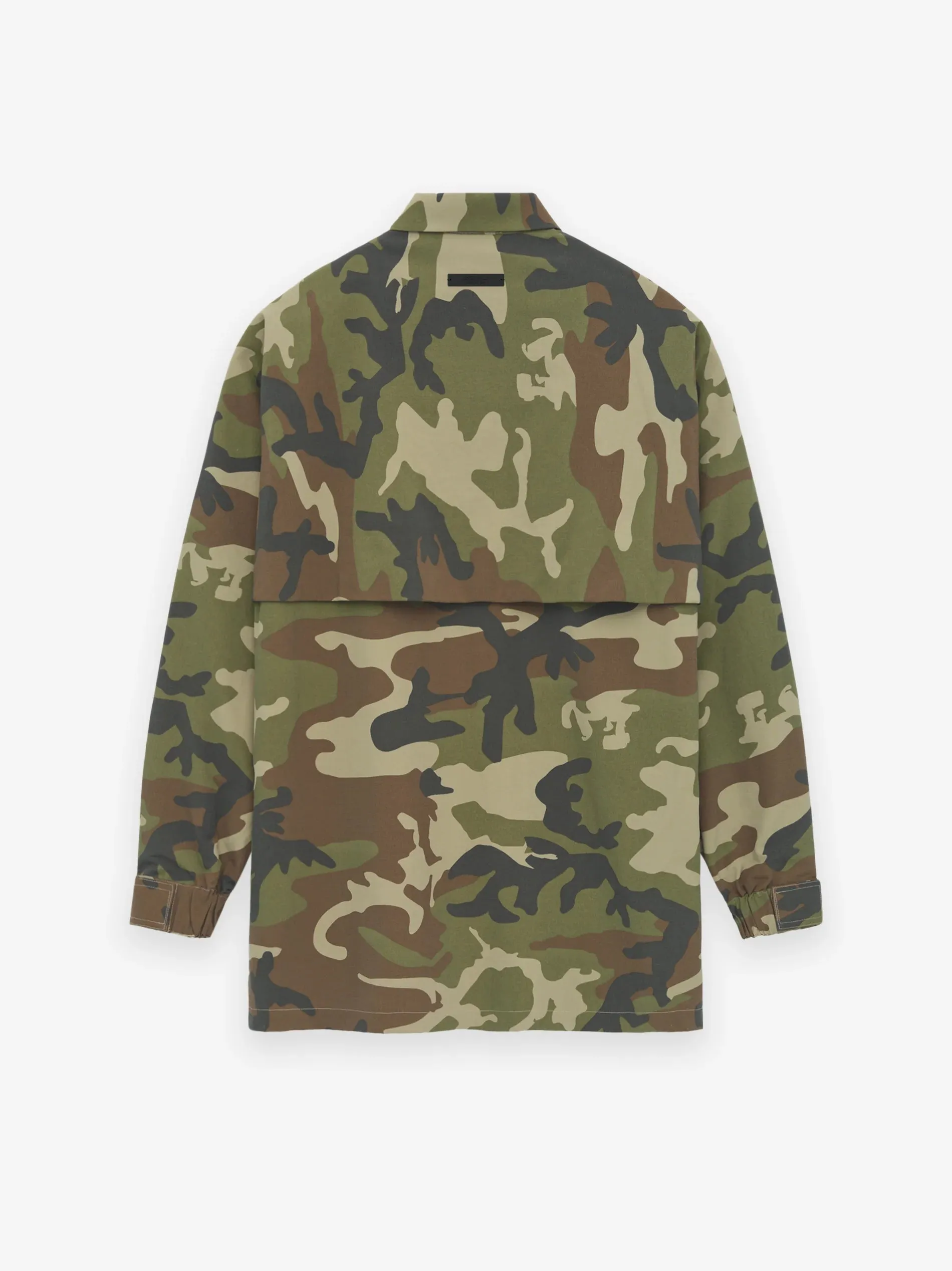 Fear of God Essentials Military Nylon Overshirt in Woodland Camo