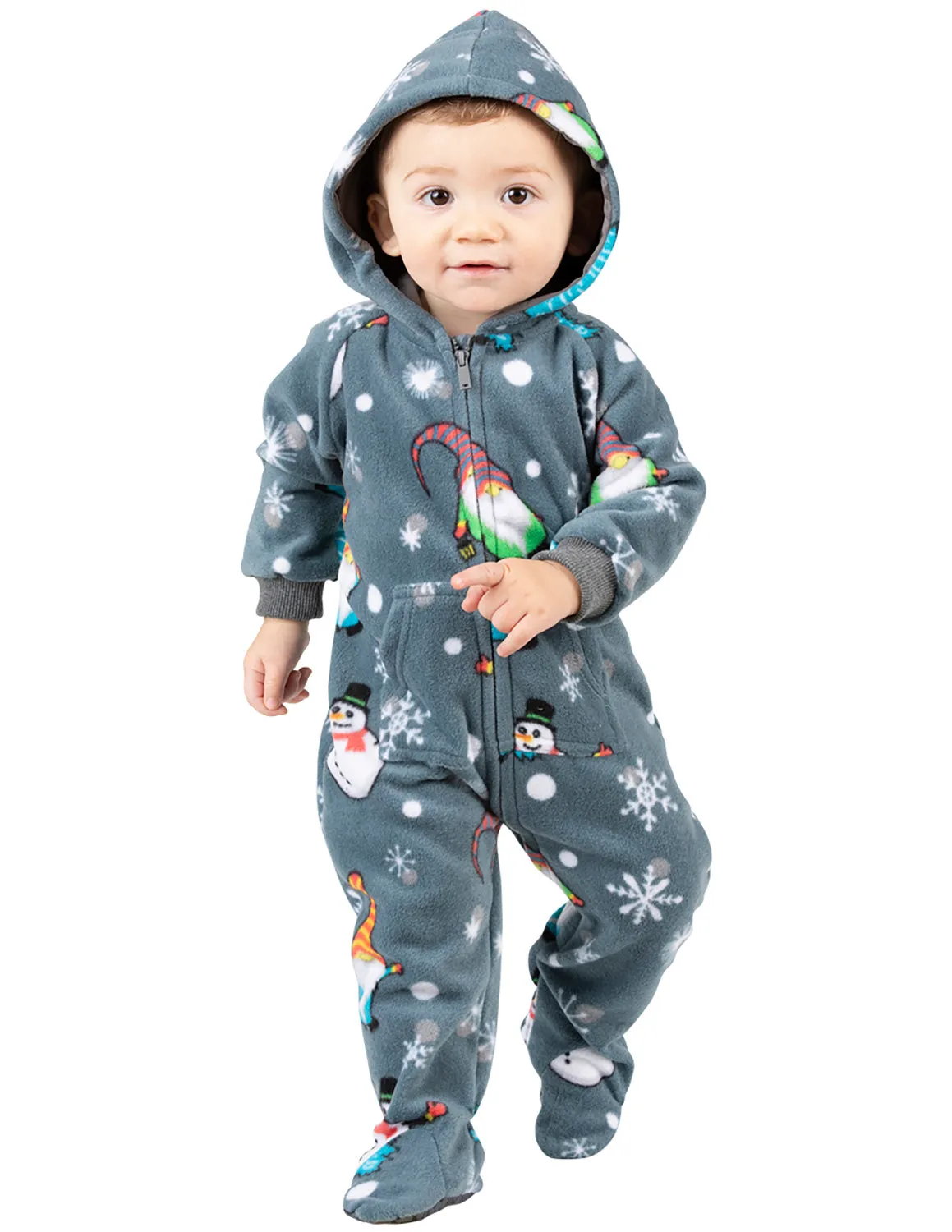 Gnomes Greeting Infant Hoodie Fleece Onesie