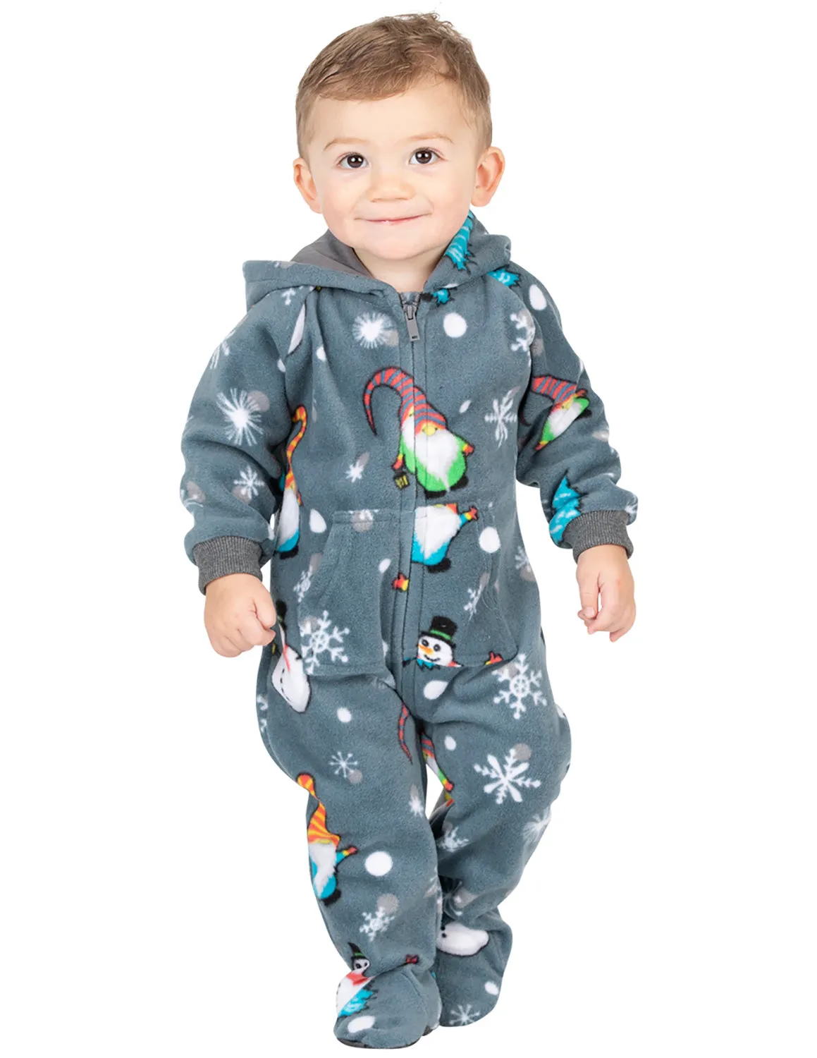 Gnomes Greeting Infant Hoodie Fleece Onesie