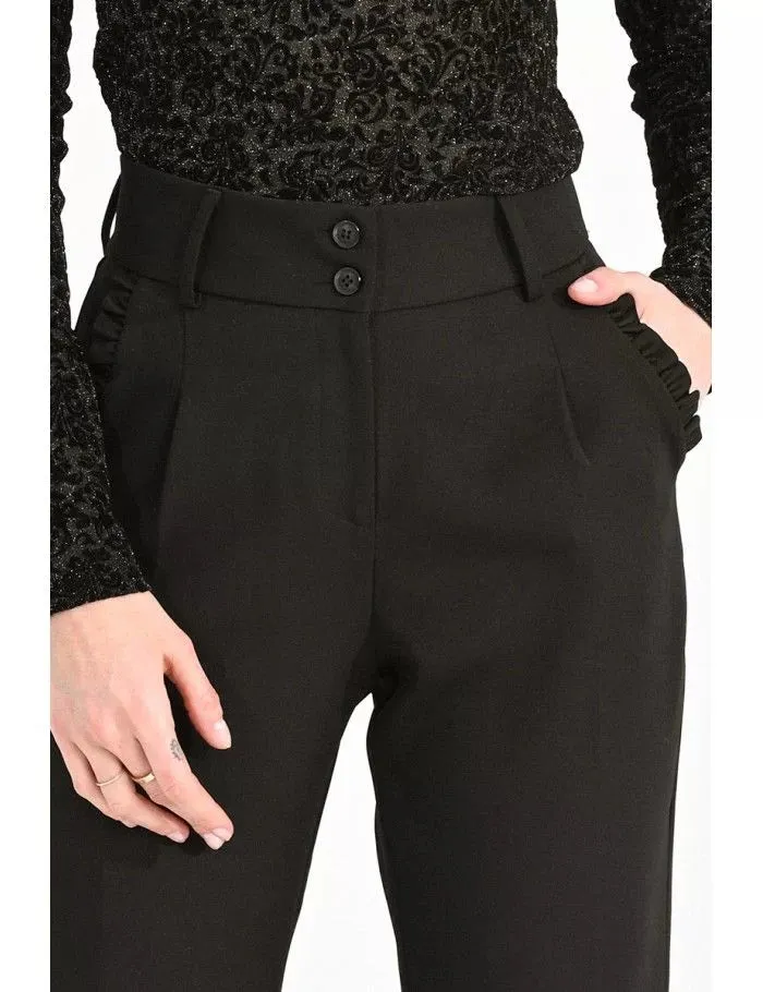 High Waist Trousers - Black