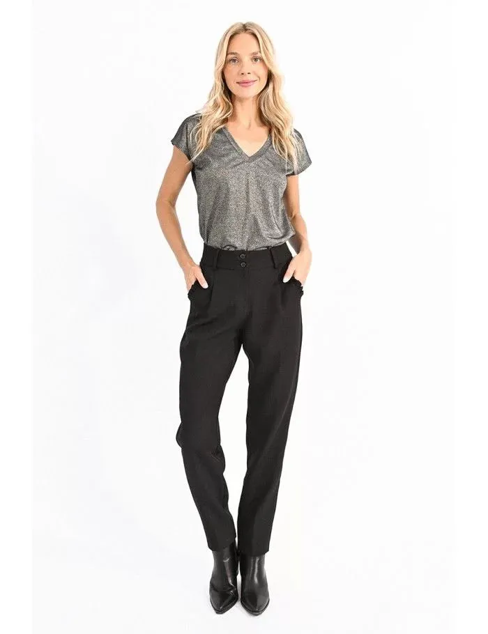 High Waist Trousers - Black