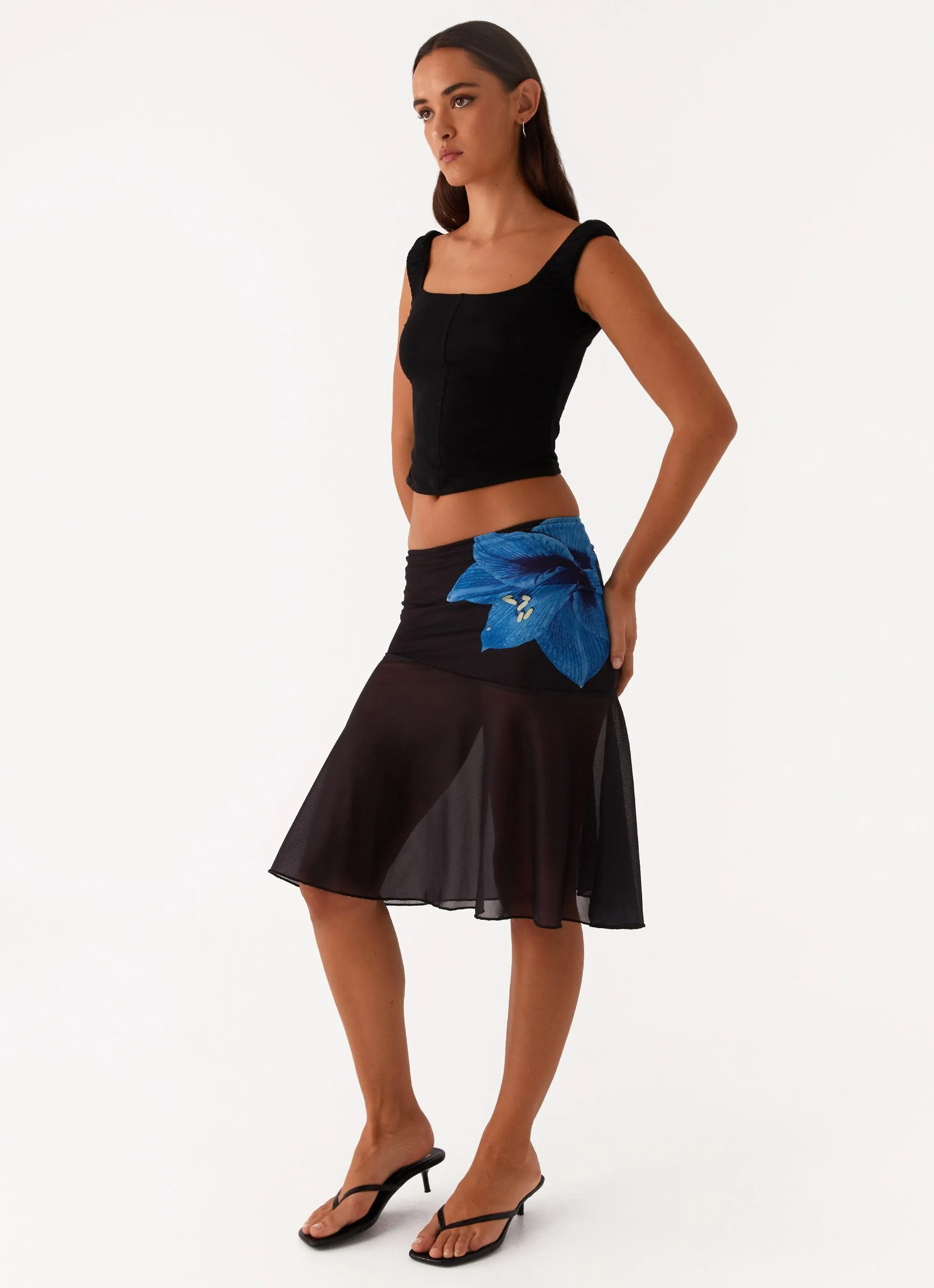 Indie Midi Skirt - Black