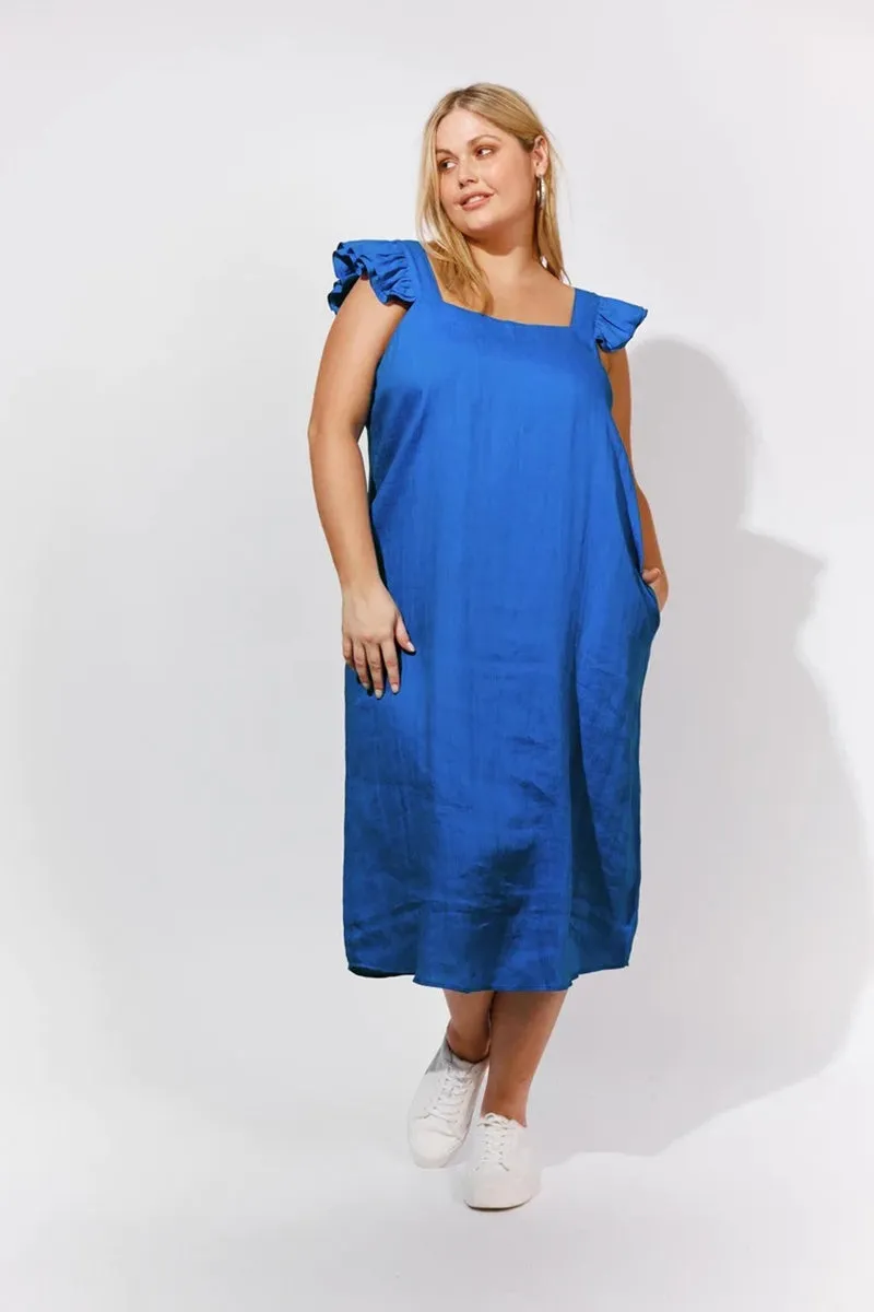 Isle Of Mine - Nusa Frill Dress - Cobalt