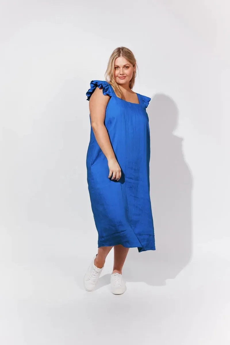 Isle Of Mine - Nusa Frill Dress - Cobalt