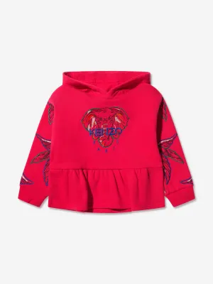 KENZO Girls Embroidered Elephant Hoodie