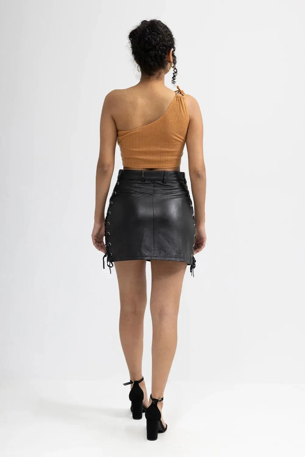 Lacey Fashion Leather Skirt by Whet Blu