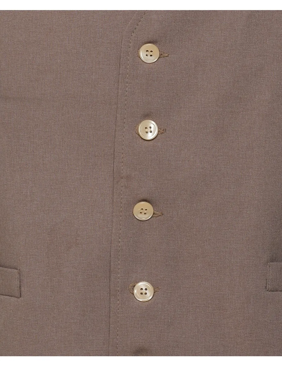 Light Brown Classic Waistcoat - L