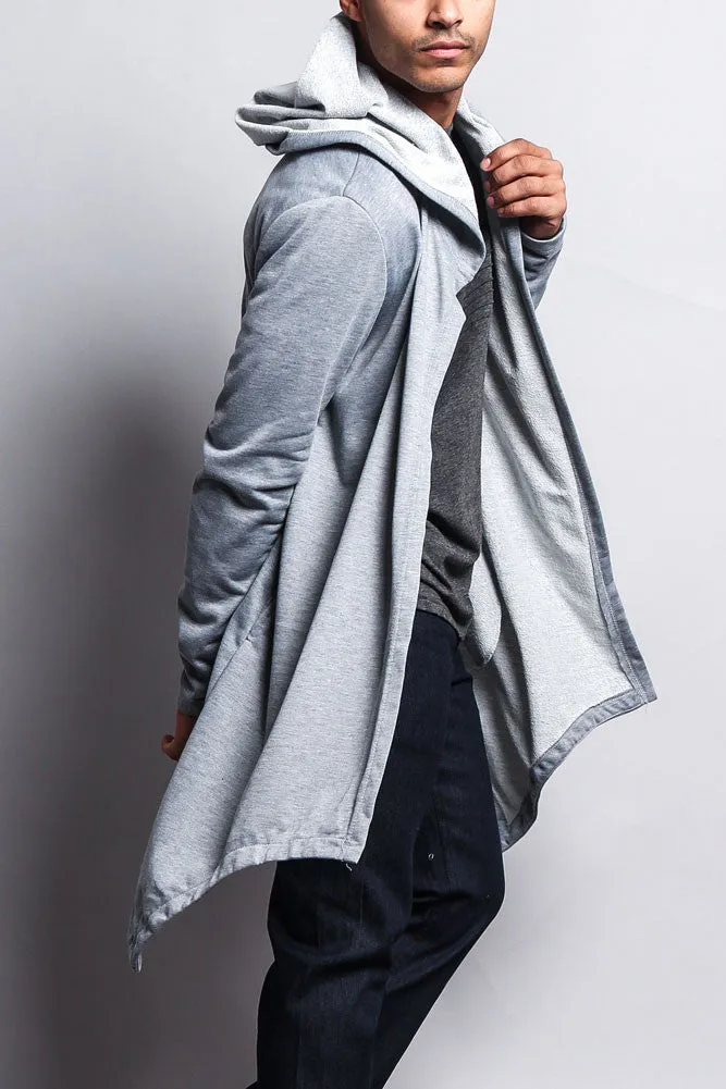 Long Length Drape Cape Cardigan Hoodie