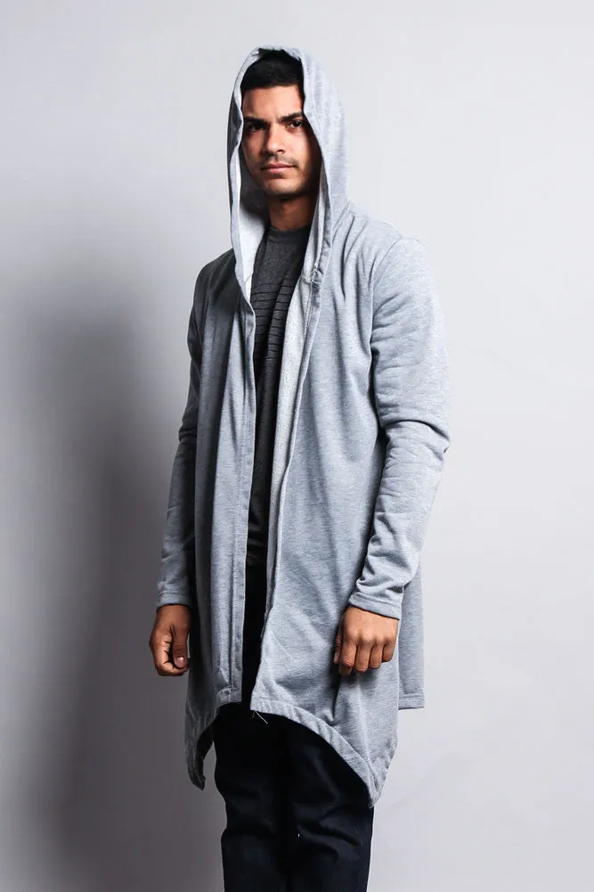 Long Length Drape Cape Cardigan Hoodie