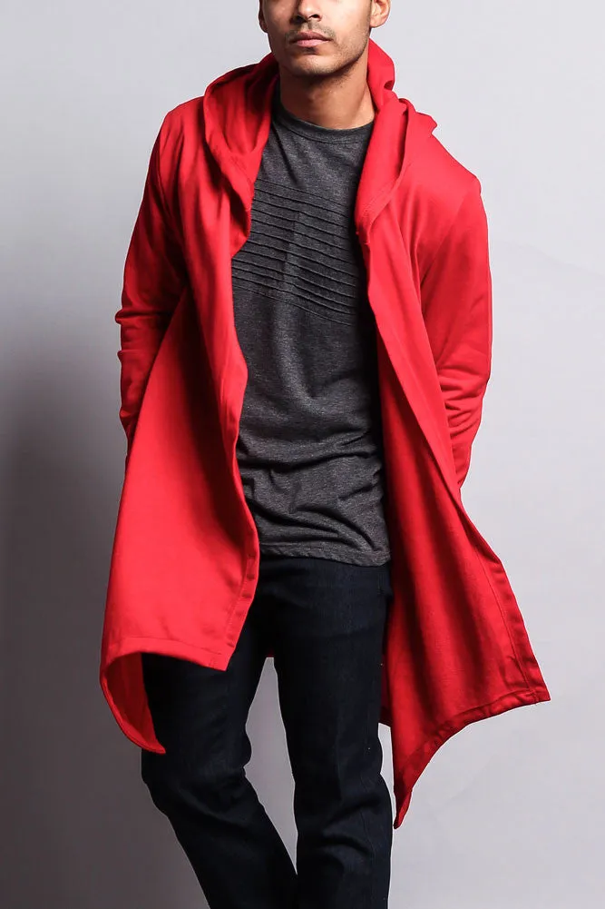 Long Length Drape Cape Cardigan Hoodie