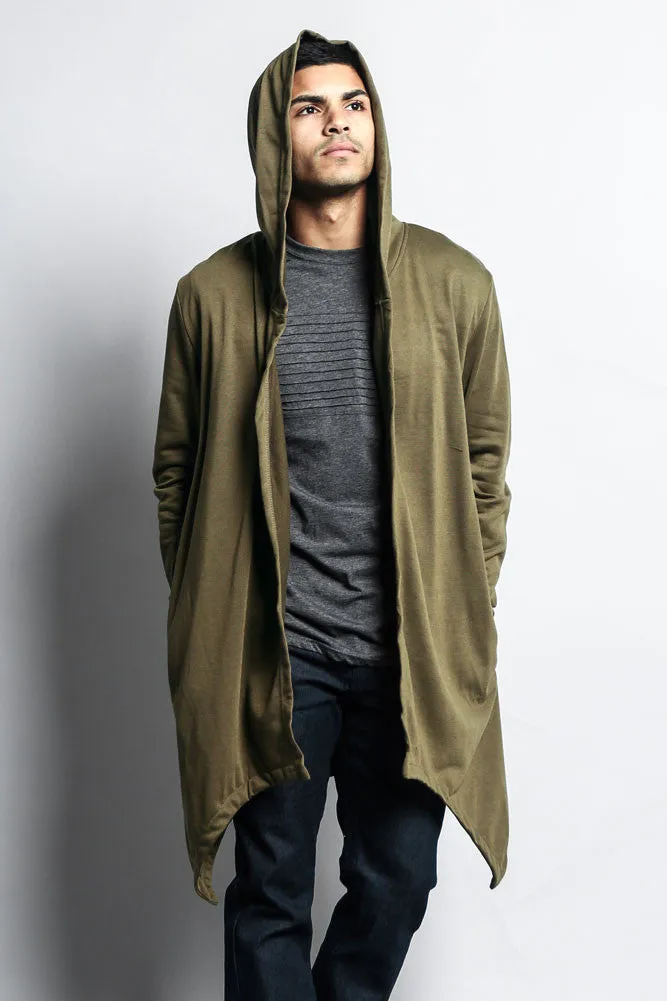 Long Length Drape Cape Cardigan Hoodie