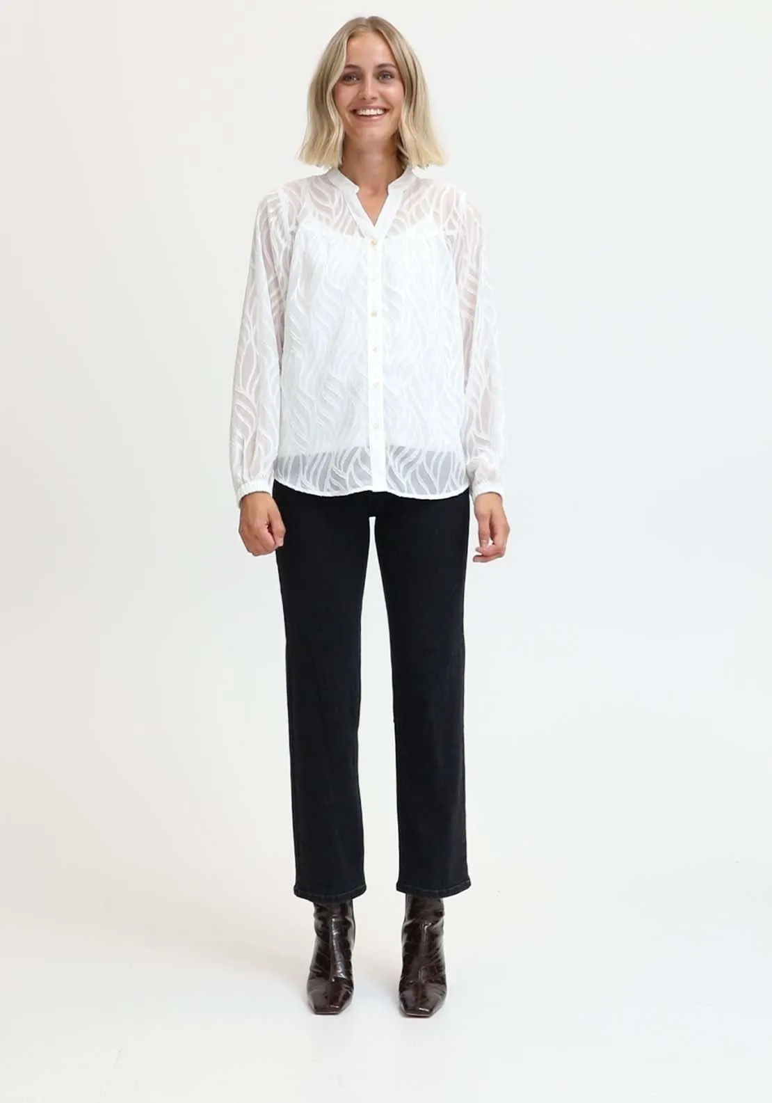 Long Sleeve Woven Shirt - Antique