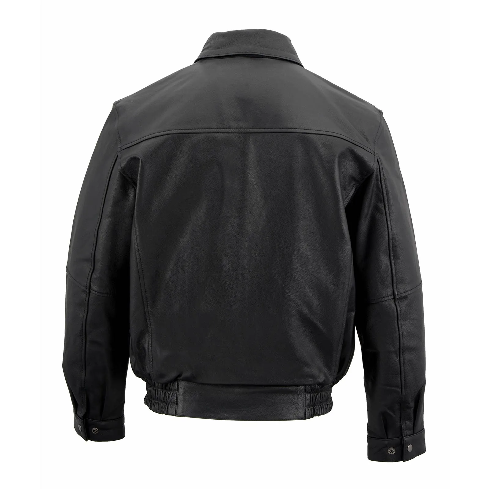 Milwaukee Leather SFM1519 Men's Classic Black Bomber Leather Jacket