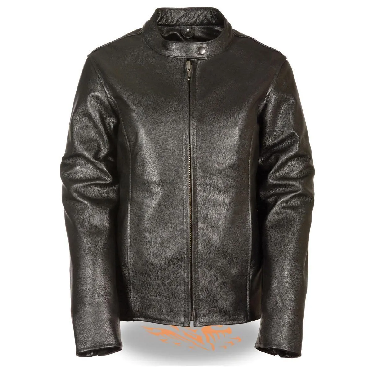 Milwaukee Leather Women's Classic Side Lace Black Leather Motorcycle Jacket