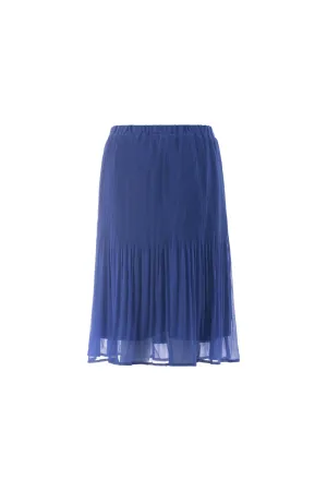 Mini Pleat Chiffon Skirt | MARINE | 8542AR