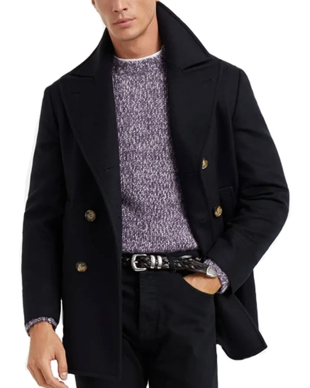 Navy Blue Classic Peacoat