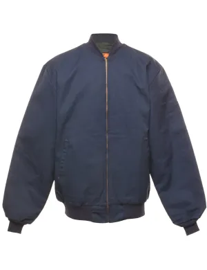 Navy Classic Bomber Jacket - L