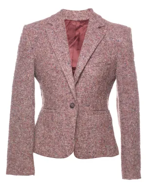 Plum Textured Wool Blazer - S