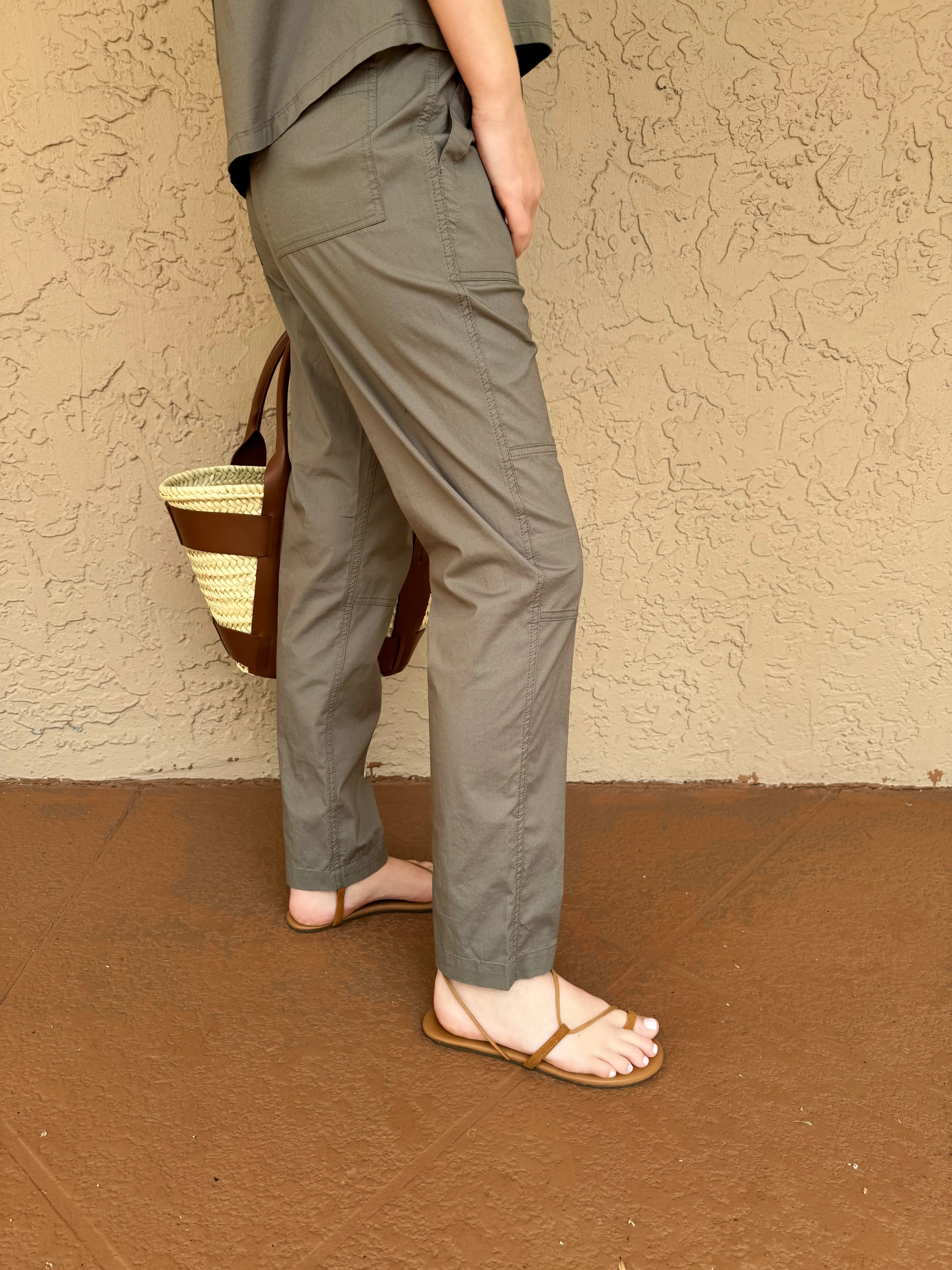 Poplin Cargo Pants - Sage