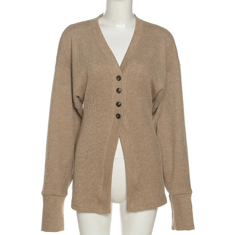 Pre Order:  Khaki Button Down Knit Cardigan