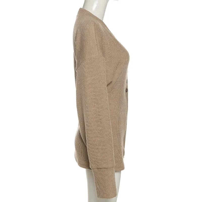 Pre Order:  Khaki Button Down Knit Cardigan