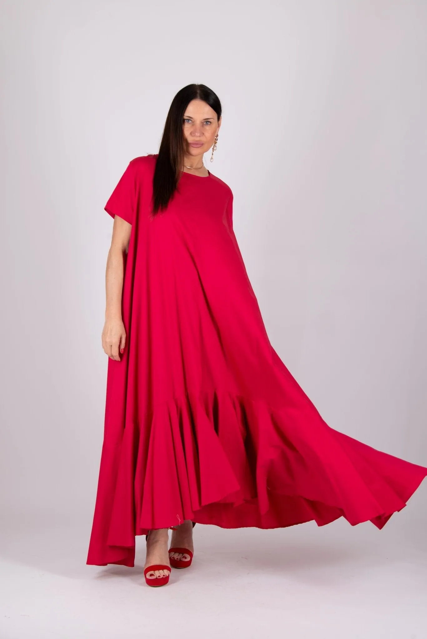 Red Cotton Dress DIVA