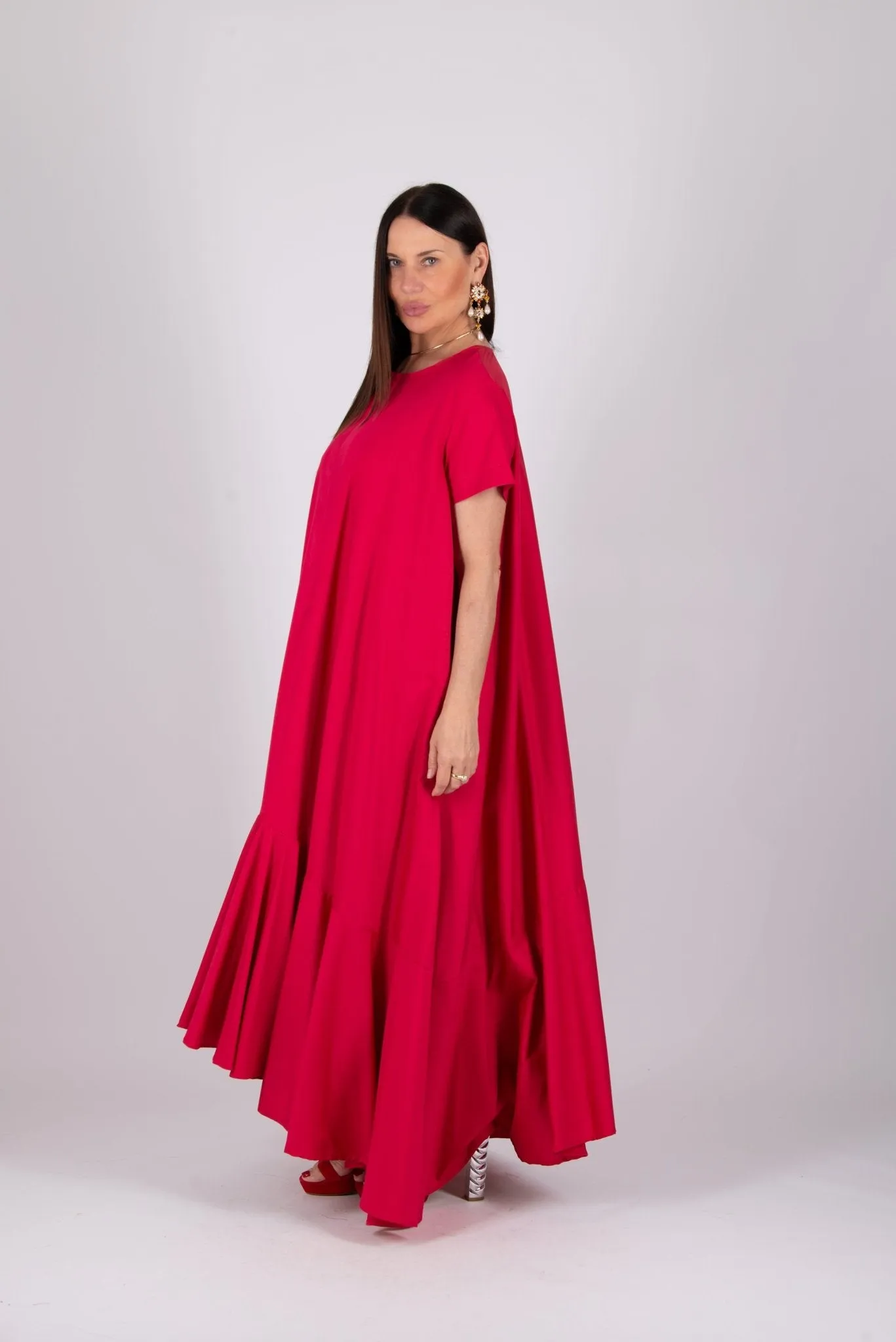 Red Cotton Dress DIVA